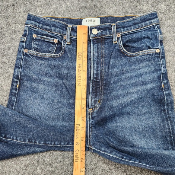 Agolde Pinch Waist Skinny Jeans Womens 28 Blue High Rise Stretch Denim USA - Picture 11 of 16